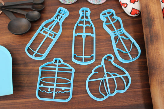 Sichuan Pack Cookie Cutters - Black Vinegar, Chili Oil, Garlic, Sesame Oil, Soy Sauce - Gift for Spicy Food Lovers