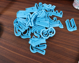 Dollhouse FONT Cookie Cutters - Y2K Baking, 2000s Baking Fondant Letters, Cursive Shapes - Doll House Fonts for Cake Decorating