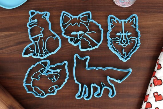 American Red Fox Cookie Cutters - Cute Red Fox, Red Fox Face, Red Fox Outline Sitting Red Fox - Gift for Sleeping Fox Fan