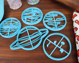 Solar System Cookie Cutters, Set 2 - Jupiter, Neptune, Pluto, Saturn, Uranus - Space Traveler Gift - Astronaut Gifts