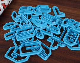Soviet Space FONT Cookie Cutters - Astronomical Exploration, Fondant Letters, Letters for Cake decorating - Galactic Flight