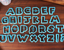Mario Numbers & Letters! - FONT Cookie Cutters - Gaming Baking, Letter Cutouts Baking Fondant Letters, Letters for Cake decorating