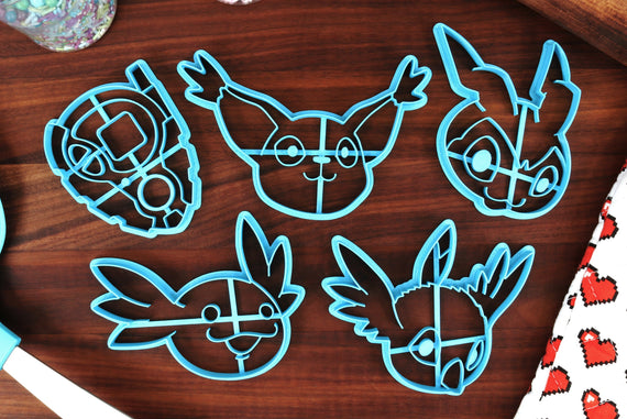 Digimon Cookie Cutters - Chibimon, Digivice D-3, Poromon, Talimon, Upamon - Digimon Adventure Cookies
