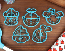 Mario Wonder Items Cookie Cutters - Drill Shroom, Elephant Fruit, Royal Seed, Wonder Flower, Wonder Seed - Super Mario Bros / Wonder Gift
