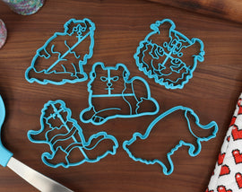 American Curl Cat Cutters - American Curl Face, American Curl Outline, Detailed Curl, Lying Down Curl, Sitting Curl - American Curl Merch