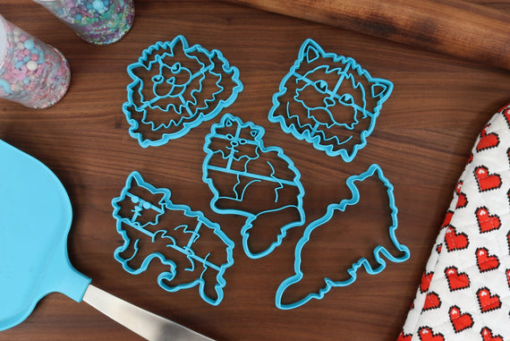 Selkirk Rex Cookie Cutters - Devon Rex Face, Rex Outline, Teacup Devon Rex, Sitting Devon, Devon Detail - Kitty Cat Merch