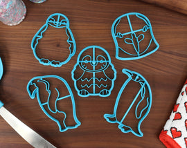 Emperor Penguin Cookie Cutters - Baby Emperor Penguin, Cute Emperor Penguin, Detailed Emp Penguin, Emperor Penguin Face, Emp Penguin Outline