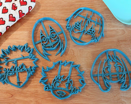My Hero Academia Cookie Cutters -Deku, Uraraka, Bakugo, Todoroki, Tsuyu- PLUS ULTRA - LootCaveCo