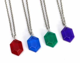 Zelda Rupee Pendant Necklace Legend of Zelda Breath of the Wild Necklace - Nintendo/Zelda Gift - LootCaveCo