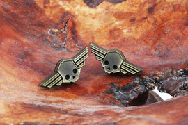 Skull Logo Brass Pin - Helldivers 2