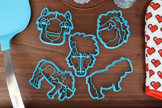 Shetland Pony Cookie Cutters - Detailed Shetland, Goofy Shetland, Shetland Outline, Shetland Pony Face, Smiling Shetland - Pony Cookies