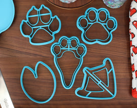 Pet Paw Prints Cookie Cutters - Cat Print, Dog Print, Duck Print, Horse Print, Rabbit Print - Animal Paw Print Cookies Cutter - Biology Fun