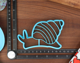 Land Snails Cookie Cutters - Candy Cane Snail, Giant African Snail, Roman Snail, White Garden Snail, White-lipped Snail - Cute Aquatics