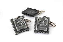 Thwomp Stone Faces Keychains! - Mario Enemies Keychains - Mushroom Kingdom Thwomp Keychain - Nintendo Gift / Mario Gift | KY1