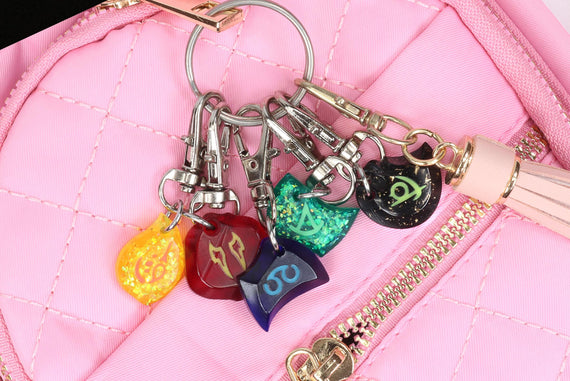 FFXIV Job Stone Petite Locket Keychains Glow in the Dark Soul Crystal - Dawntrail Viper and Picto - FF14 Final Fantasy 14 | LKK1