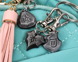 FFXIV Job Stone Petite Locket Keychains Metal Soul Crystal - Dawntrail Viper and Picto - FF14 Final Fantasy 14 | LKK1