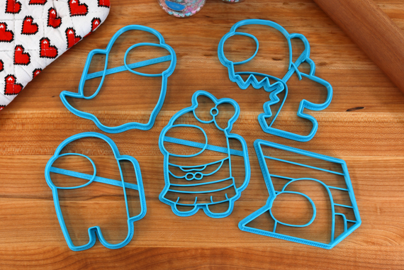 Among Us Cookie Cutters - Imposter, Vent, Schoolgirl Crewmate, Ghost Crewmate, Normal Crewmate - Among Us Gift