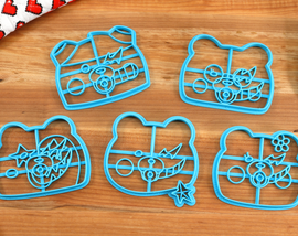 Danganronpa Monokubs Cookie Cutters- Monodam, Monokid, Monophanie, Monosuke, Monotaro