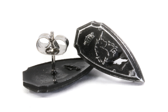 Haurchefant Greystone Shield Earrings Pair - FFXIV
