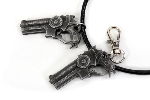 Bayonetta Love is Blue Gun Keychain / Necklace, Bayonetta 2 Cosplay or Gift KY1