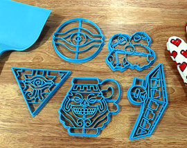 Yu-gi-oh! Cookie Cutters - Millennium Puzzle, Millennium Eye, Pot of Greed, Scapegoat, Duel Disk