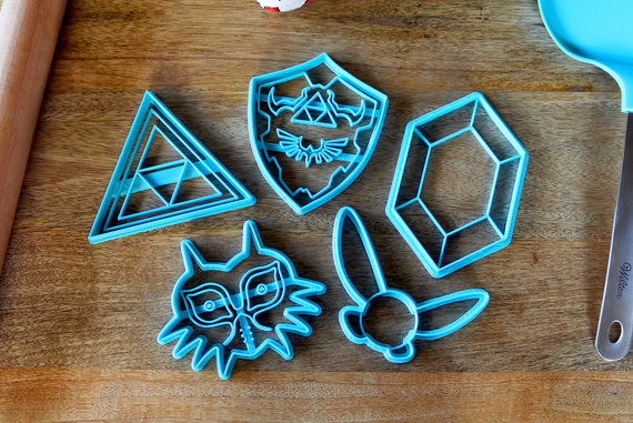 Legend of Zelda Cookie Cutters - Navi, Rupee, Majoras Mask, Triforce, Hylian Shield