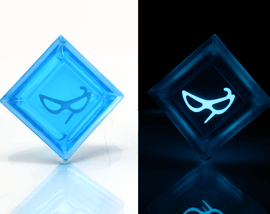 Clear Blue Mage FFXIV Glow in the Dark Soul Crystal/Blu Job Stone Final Fantasy XIV FF14 - LootCaveCo