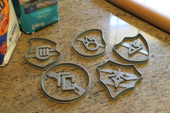 FFXIV Soul Stone Cookie Cutters (Set 2 of 3) -Drg, Brd, Blm, Drk, Ast - FF14- DRG Soul Crystal Cookie Cutter - LootCaveCo