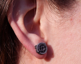 Full Metal Alchemist Ouroboros Symbol Earrings Stainless Steel Stud for FMA Cosplay-Homunculi