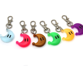 Power Moon Keychain Glow in the Dark / Necklace - Super Mario Odyssey - Nintendo Gift / Mario Gift