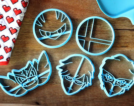 Super Smash Bros Cookie Cutters - Joker, Bayonetta, Meta Knight, Smash Ball - Super Mario Bros /  Nintendo Gift