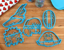 Spirited Away Cookie Cutters - Chihiro, Boh Mouse, Haku Dragon, No Face, Soot Sprite