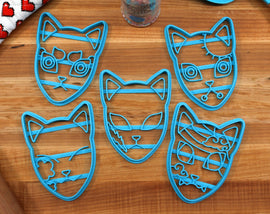 Kitsune Mask Cookie Cutters - Nami Kitsune, Makomo Kitsune, Sabito Kitsune, Tanjiro Kitsune, Giyuu Kitsune,  - Anime Baking