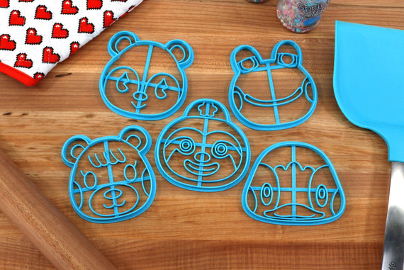 Animal Crossing Villagers Set 1 Cookie Cutters - Henry, Leif, Maple, Molly, Poppy - New Horizons /  Nintendo Gift