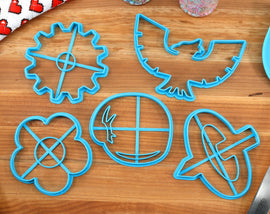Super Smash Bros Logos Set 1 Cookie Cutters - ROB, Punch Out, Pikmin, F-Zero  - Super Mario Bros /  Nintendo Gift