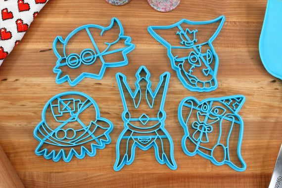 Paper Mario TTYD Villains Cookie Cutters- Doopliss, Grodus Head, Lord Crump, Pirate Cortez, Shadow Queen -  /  Nintendo Gift