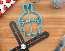 Bunny Moods Cookie Cutters - Thinking Bunny, Rain Coat Bunny, Peace Sign Bunny, Boba Bunny, Baby Bunny - Cute Bunny Gift