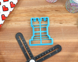 Online Chess Icons Cookie Cutters - Queen, Rook, Pan, Bishop, King, Queen - Gift for chess player