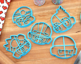 Monkey Face Cookie Cutters - Alchemist Monkey, Engineer Monkey, Dart Monkey, Ninja Monkey, Sniper Monkey - Monkey Cookie Cutter