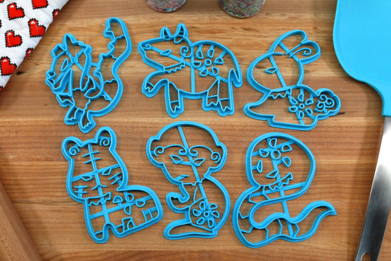 Chinese Zodiac Cookie Cutters Set 2 of 2 - Chinese New Year Gift - Lunar New Year Baking