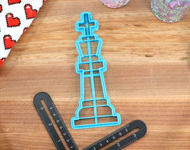 Chess Piece Cookie Cutters - Queen, Rook, Pan, Bishop, King, Queen - Gift for chess player