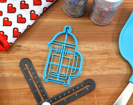 Coffee Cookie Cutters - Coffee Cup, Espresso Maker, French Press, Moka Pot, Pour Over - Gift for Coffee Lover, Coffee Gift IDea