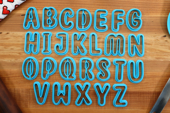 Bubble FONT Cookie Cutters - Fondant Letters, Letters for Cake decorating