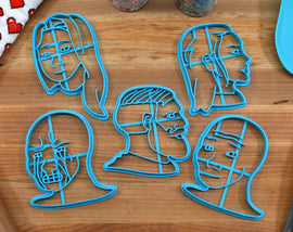 Wojak Faces Cookie Cutters Set 1 - Chad Wojak, Crying Wojak, Female Wojak, Wojak, Female Chad Wojak - Meme Fan