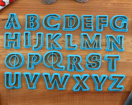Windwaking FONT Cookie Cutters - Fondant Letters, Letters for Cake decorating
