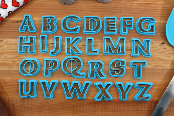 Windwaking FONT Cookie Cutters - Fondant Letters, Letters for Cake decorating