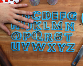 Windwaking FONT Cookie Cutters - Fondant Letters, Letters for Cake decorating