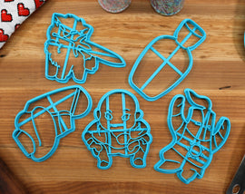 Chibi Souls Cookie Cutters - Chibi Patches, Cute Sif, Cute Solaire, Estus Flask, Mimic Chest