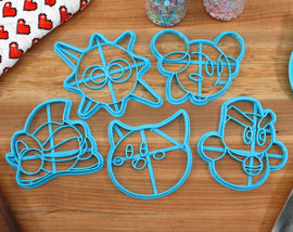 Kirby Enemies Cookie Cutters- Bronto Burt, Chilly, Gordo, Scarfy, Sir kibble - Kirby Gift Idea