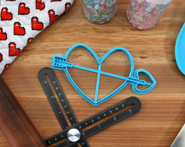 Valentines Day Cookie Cutters - Champagne Bottle, Arrow Through Heart, Heart Owl, Rose Valentine, Box of Chocolates - Holiday Cookie